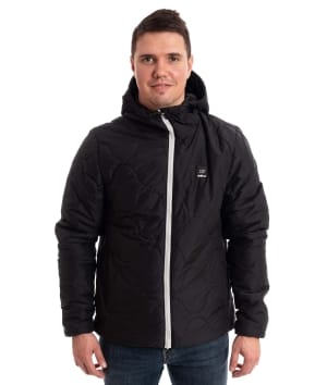 man wearing black light padded jacket 1