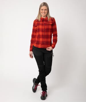 2117 7951927 women sveg flannel shirt vest wine red a