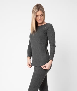 2117 7253911 women pauki merino wool three quarter baselayer underwear grey melange c