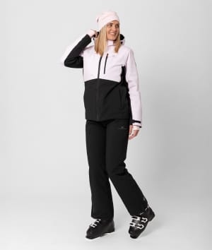 2117 7613923 7623923 women sala light padded ski jacket pants black color block soft pink a 1