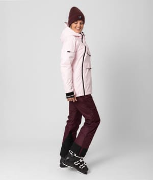 2117 7613924 7623924 women tybble light padded ski jacket pants dark plum purple soft pink c