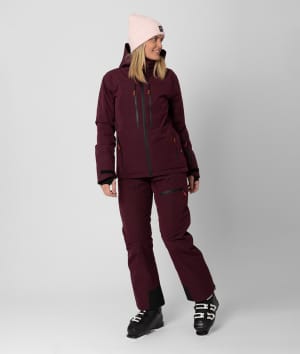 2117 7613931 7623931 women ebbared light padded ski jacket pants dark plum purple a 1