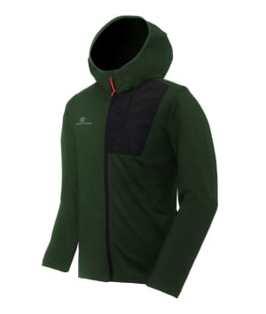 2117 7813937 boy child skoges powerstretch fleece hoodie jacket forest green a