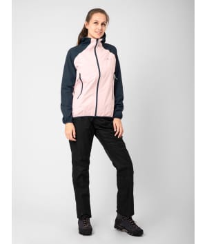 2117 7614907 women klacken 2,5 layer rain jacket black front