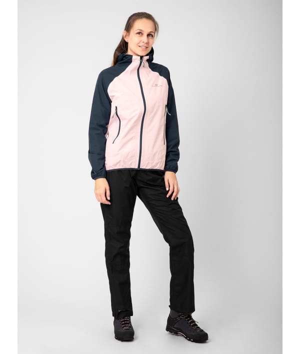 2117 7614907 women klacken 2,5 layer rain jacket black front